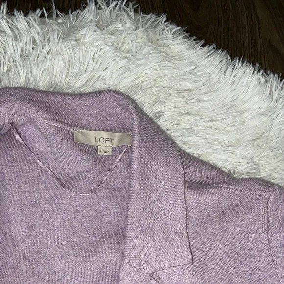 LOFT Lilac Open-Front Cardigan 💜 - Picture 7 of 9